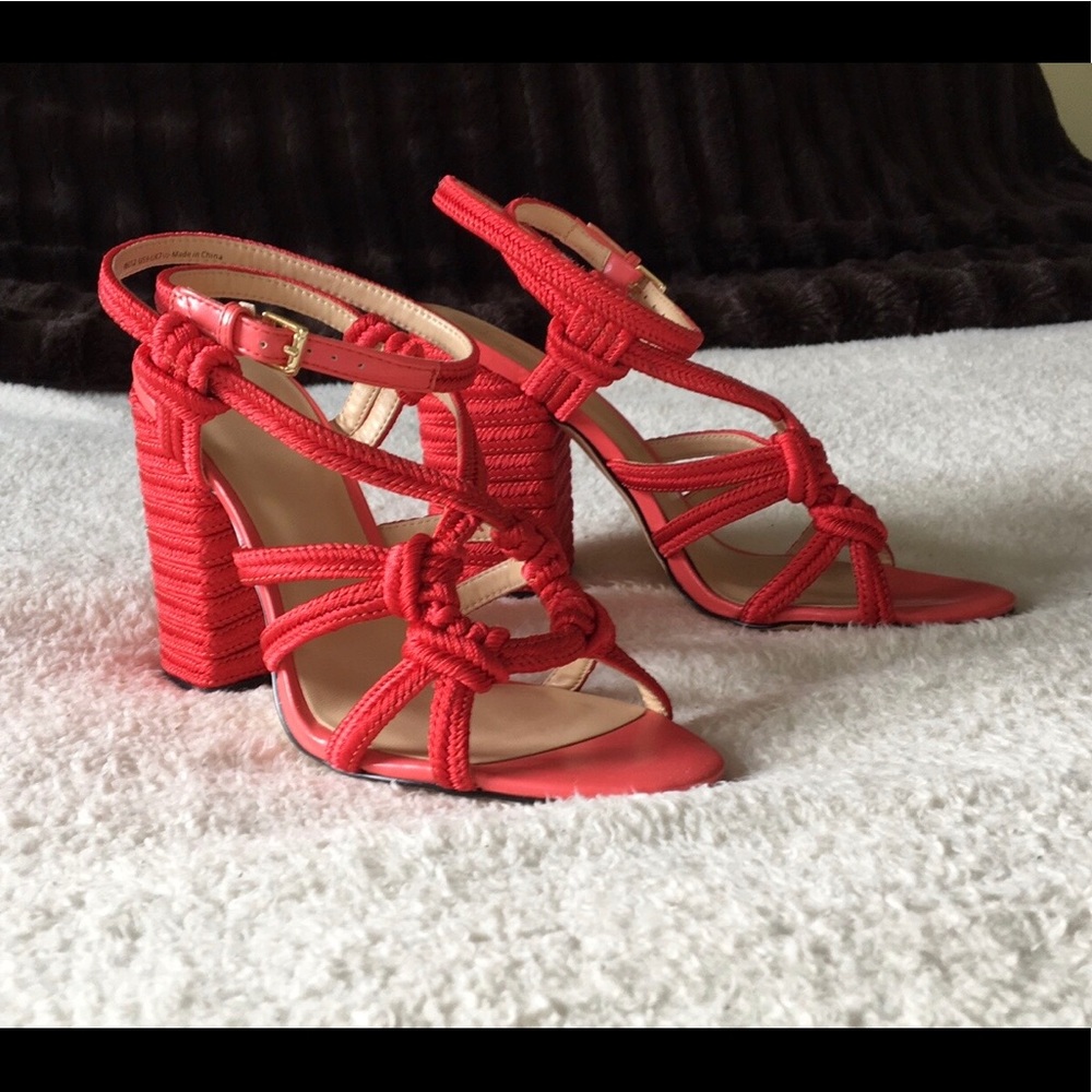 CAbi Red Woven Sandals
